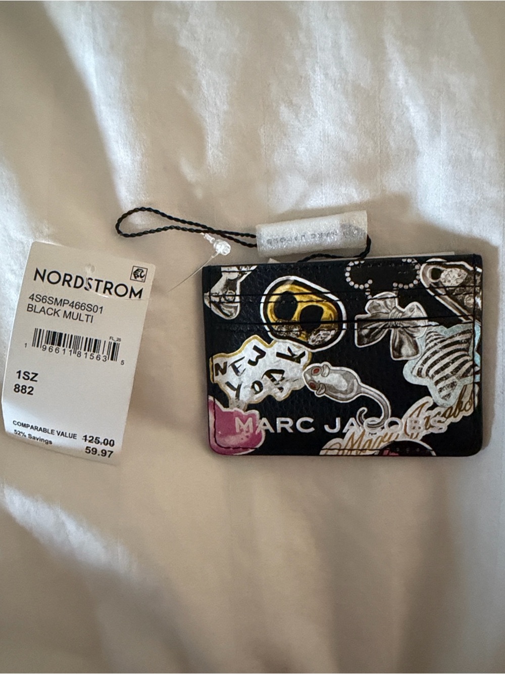 Marc Jacobs Black Multi Graphic Slim Card Case - Picture 3 of 3